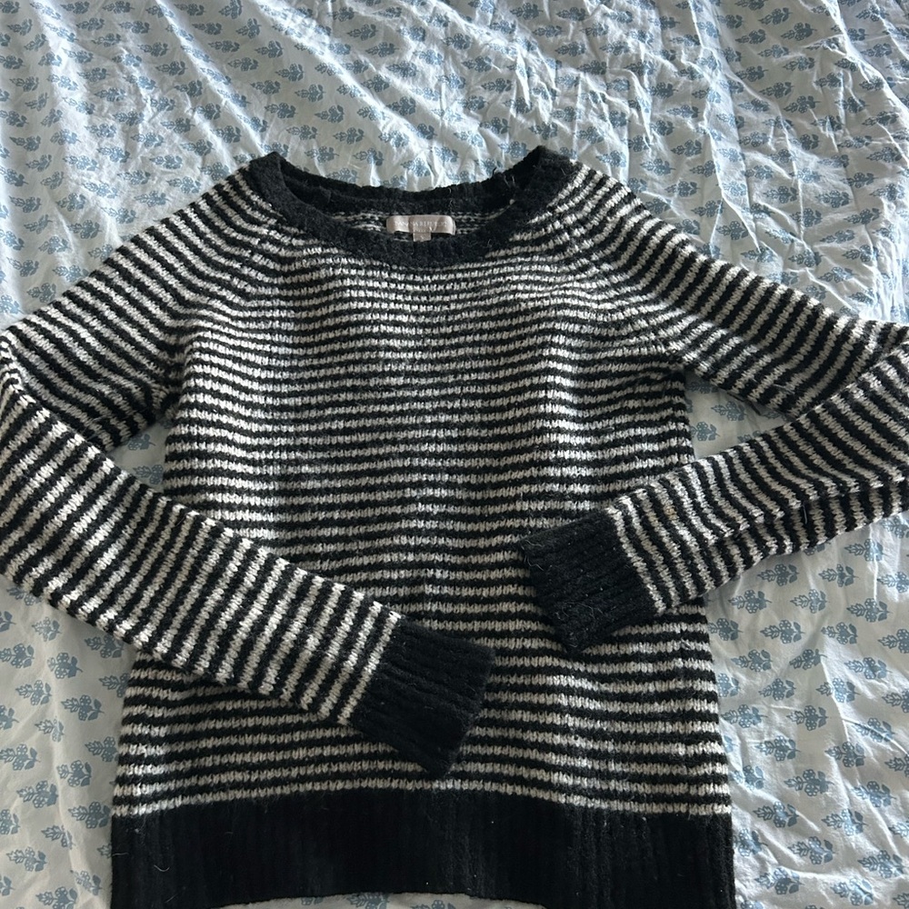 Banana Republic Black and White Striped Sweater